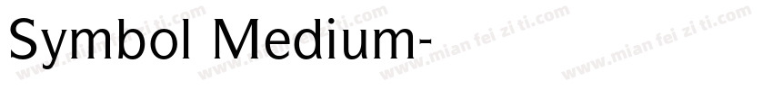 Symbol Medium字体转换